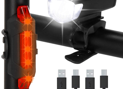 Fietslamp | Fietslicht | Fietsverlichting | Achterlicht fiets | LED | USB | Zwart