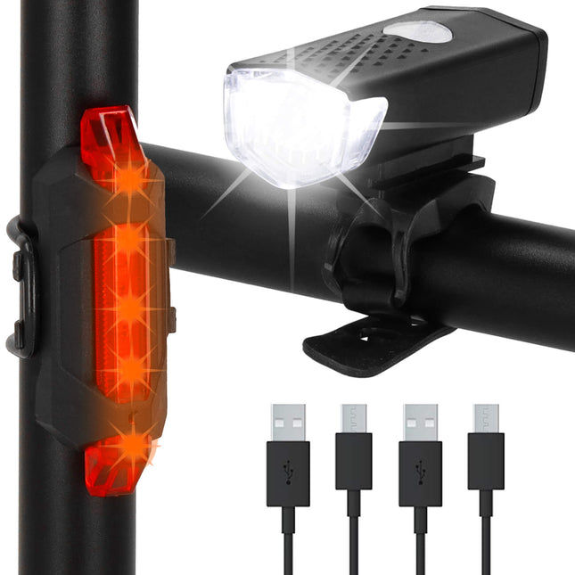 Fietslamp | Fietslicht | Fietsverlichting | Achterlicht fiets | LED | USB | Zwart