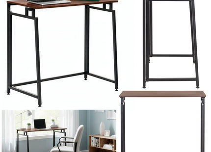 Bureau – Werkbureau – Computer Bureau – Bureautafel – Opklapbaar –  80 X 75 X 40 CM – 30 Kg - Hout - Metaal