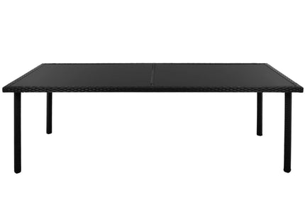 Tuinset - 8 - Stoelen - Tafel - Rotan - Zwart/Wit - 224 x 103 x 74 CM