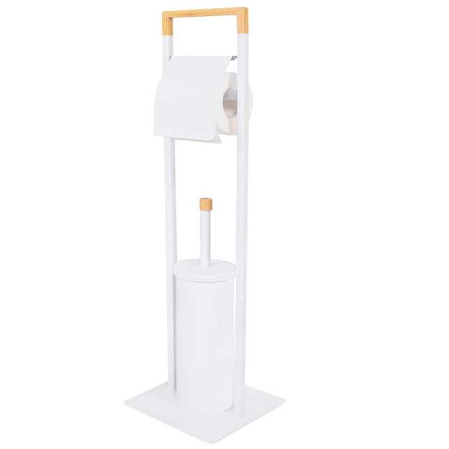 Toiletbutler | Toiletrolhouder | Toiletborstel met houder | Toiletaccessoire | Wit