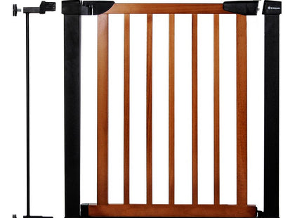 Traphekje | 83 - 89 cm | Traphek | Veiligheidshekje | Metaal | Hout | Zwart/Bruin