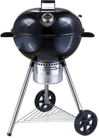Houtskoolbarbecue - Kogelgrill - Op Wielen - BBQ - Grill - Draagbaar - Uitklapbaar - Camping - Zwart - 57 cm
