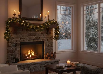 Kerstslinger | Guirlande | Kerstdecoratie | 2 m | Donkergroen