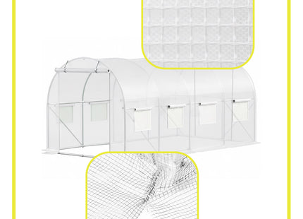 Kweekkas - Tuinkas - Broeikas - Plantenkas -Folie - 450x250x200 CM