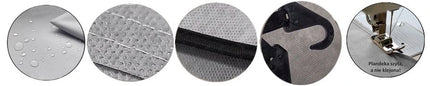 CarPassion Classic Autohoes - Halfcover -  Beschermhoes - Waterdicht & Vorstbestendig - Grijs - 345 x 116 x 68 cm