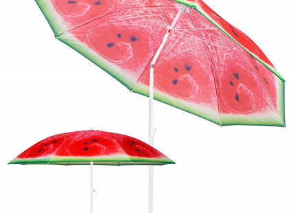 Parasol | Strand Parasol | Parasols | Opvouwbaar | Kantelbaar | 180 cm | Rood/Groen