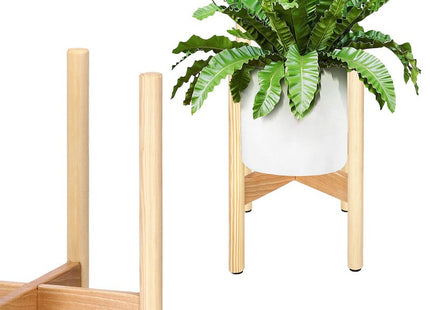 Plantenstandaard | Plantenhouder | Plantenkruk | Hout | 1 Stuk | 35 cm | Neutraal
