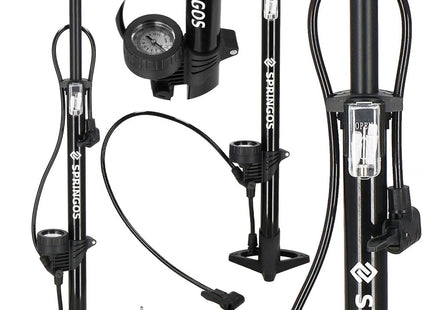 Fietspomp | Fietspomp Met Drukmeter | Zwart