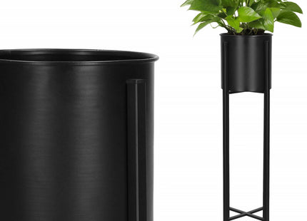 Staande Plantenbak | Plantenbakken | Metaal Zwart | 74 cm