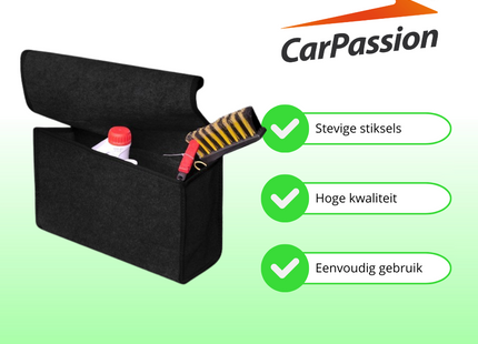 Kofferbak Organizer | Organizer | Toolbag | Kofferbaktas Opberger | 1 Stuk | 33,5 x 15 x 31 cm | Zwart | L