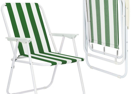 Campingstoel | Inklapbaar | Groen/Wit