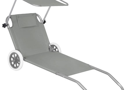 Ligstoel | Ligbed | Verstelbaar | Ergonomische Vorm | Grijs