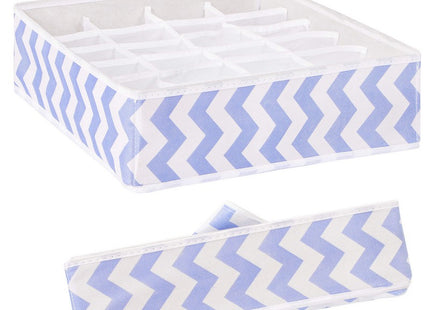 Lade Organizer | 24 Vakken | Blauw/Wit | 33 x 33 cm