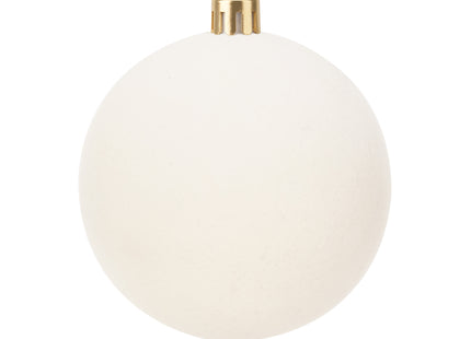 Kerstballen | 9 Stuks | 8 cm | Wit/Goud | Fluweel