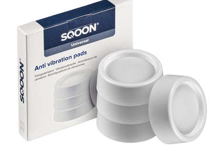 SQOON® Trillingsdempers – 4 stuks | Voor onder je wasmachine of droger | WIT