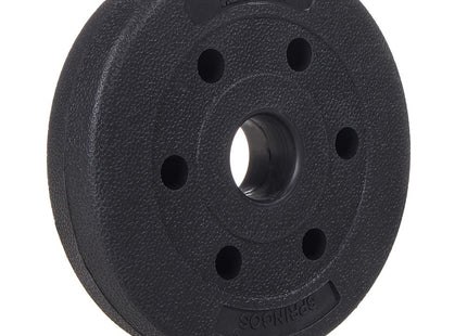 Halterschijf | Halterschijven | Bitumen | Gewichten | 1 x 1.25 kg | Kunststof | Zwart