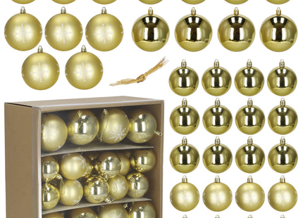 Kerstballen | 36 Stuks | 8 cm | Goud