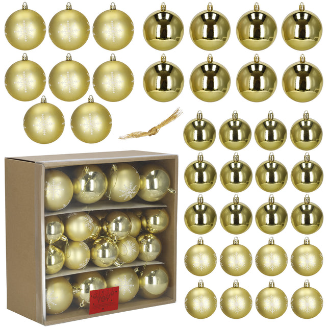 Kerstballen | 36 Stuks | 8 cm | Goud