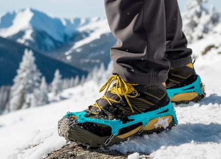 Sneeuwgripzolen - Sneeuwijzers - Spikes voor Schoenen - Anti Slip - Zilver - Zwart - 36 - 40