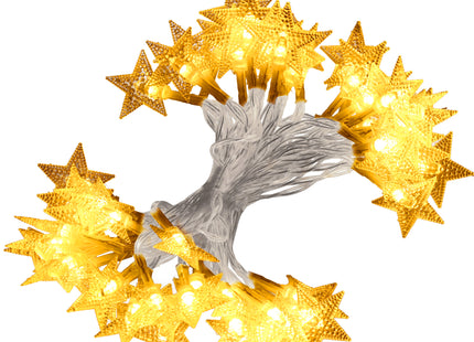 Kerstboomverlichting - Sterren - 80 LED -  5 M - Warm wit