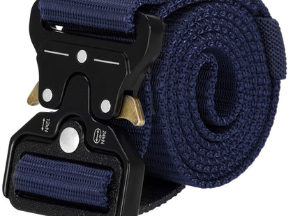 Riem | Gesp | Unisex | 125 cm | Marineblauw/Zwart