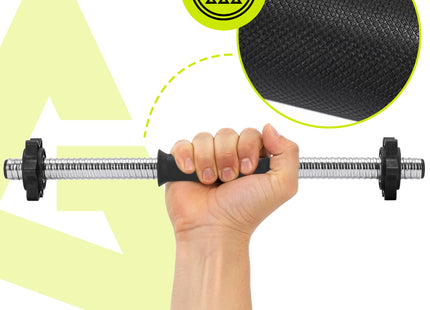 Korte Halterstang | Barbell | Chroomstaal | 45 cm | 0.5 KG | 25 MM