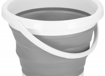 Emmer | Opvouwbare Emmer | Rond | 10L | Grijs/Wit