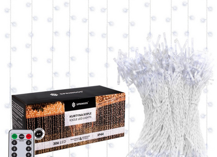 IJspegel Verlichting | 3 m | Inclusief Afstandsbediening | 306 LED | Koel Wit | Koppelbaar