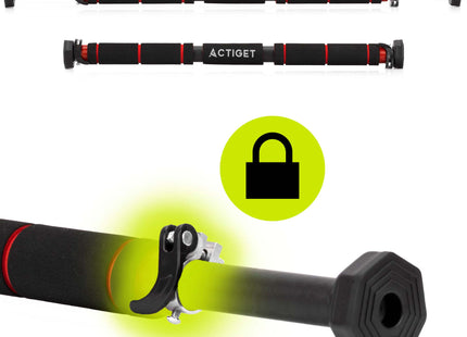 Pull Up Bar - Optrekstang - Telescopisch - Verstelbaar - Staal - Zwart - 60-100 CM - 300KG