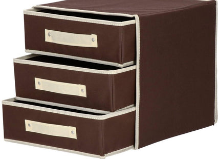 Kast Organizer | 3 Lades | Bruin/Beige