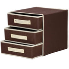 Kast Organizer | 3 Lades | Bruin/Beige