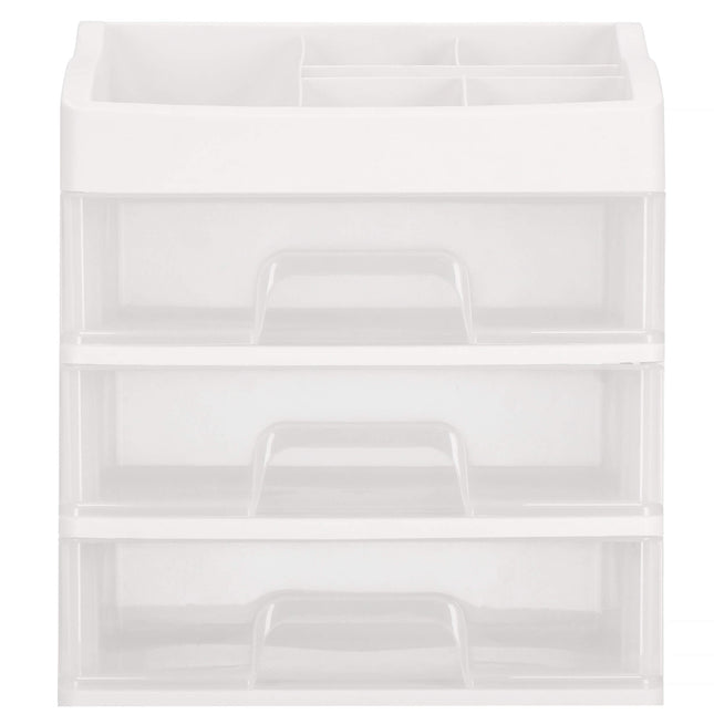 Make Up Organizer | Sieradendoos | Meerdere vakken | Lade Kast | Wit | 26,5x23,3x17cm