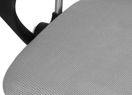 Bureaustoel - Draaibaar - Metalen Onderstel - Kunststof - Eco-leer - Grijs/ Zwart - 120 kg