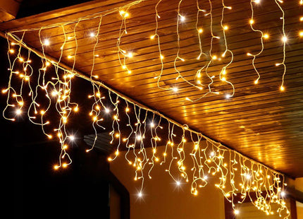 IJspegel Verlichting | 12 m + 2.5 m Snoer | 300 LED | Flash | Koppelbaar | Warm Wit