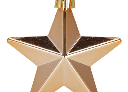 Kerstballen | Sterren | 6 Stuks | Rose Goud