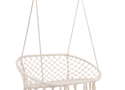 Hangstoel | Binnen & Buiten | Met 2 Kussens | Belastbaar tot 300 kg | 130 x 66 cm | Crème