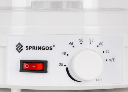 Voedseldroger - Fruit- en kruidendroger -  5 Laags - Metaal - Kunststof -  35°C – 70°C - 15 Liter - 350 Watt