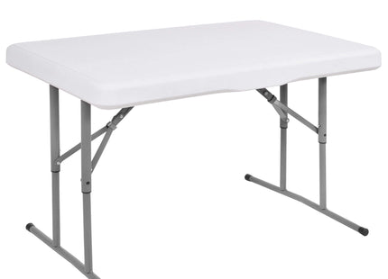 Picknick Tafel Met Bankjes - Campingtafel - Campingset - Tafel - Bankjes - Opvouwbaar - Wit - 105 x 64 x 70 cm