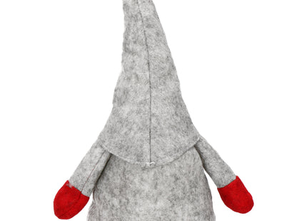 Kerstkabouter - Kerstversiering - Grijs - 38 cm