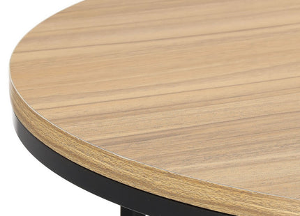 Salontafel | Salontafel Set | Rond | 2-Delig | Zwart/Naturel