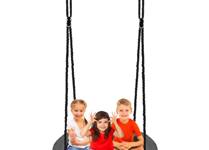 Nestschommel | Kinderschommel | Ø110 CM | Max 150 KG | Zwart/Grijs