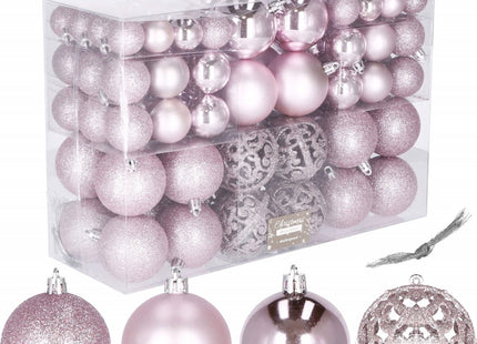 Kerstballen | 100 Stuks | Roze Tinten