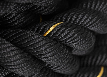 Battle Rope - 9 Meter - Inclusief Hoes - 6.2 KG - Zwart