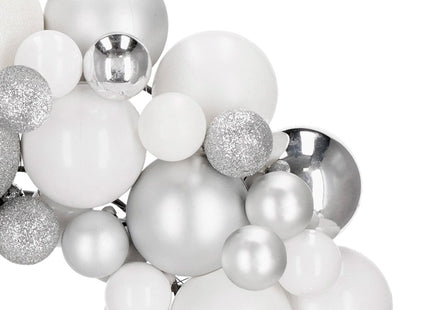 Kerstkrans | Kerst Decoratie | 34 cm | Zilver