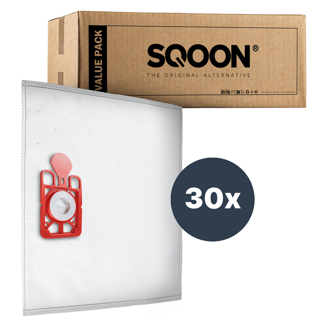 SQOON® Stofzuigerzakken Geschikt voor Numatic Henry HVR160 / Hetty HET160 - Vervangt Model 604011 - High Filtration voor Optimale Stofopname - 30 stuks