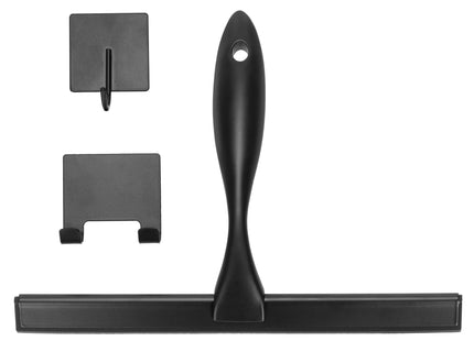 Douchewisser - Raamwisser - Incl. Ophang Haak - Badkamer Accessoires - Zwart - 25 x 18,5 Cm