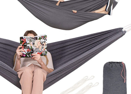 Hangmat | Extra Stevig | Inclusief Opbergtas | Donkergrijs | 200 x 150 cm