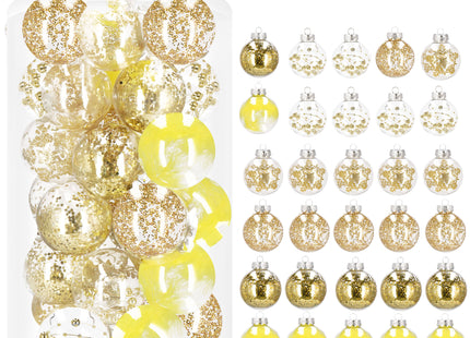 Kerstballen | 30 Stuks | Goud/ Geel