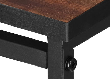 Salontafel | Salontafel Set | Bijzettafel | Vierkant | 2-Delig | Zwart/Donkerbruin